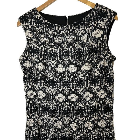 Roz Ali Lace Tunic Style Swing Dress Ombré Black Magenta Size 10 - Picture 2 of 13